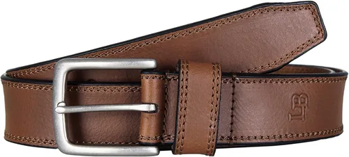 Vista 2 de Lucky Brand Cinturón de cuero cosido para hombre Clásico Casual Vestido Todos los días Western Hebilla de metal