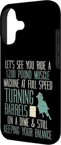 Vista 2 de 1200 Pound Muscle Turning Barrels Racing Rodeo Horse Gift Case for iPhone 17