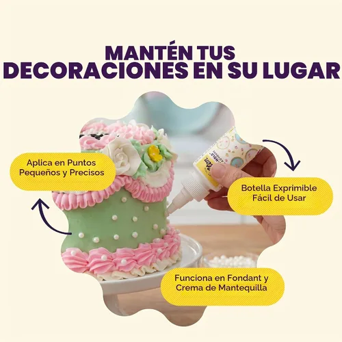 Vista 4 de Adhesivo comestible "Dab-N-Hold" de Wilton, Transparente