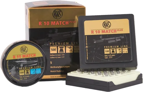 Vista 7 de RWS R10 Match Plus Premium Line .177 Caliber Pellet Gun Pellets, 100 Count (5 Boxes)