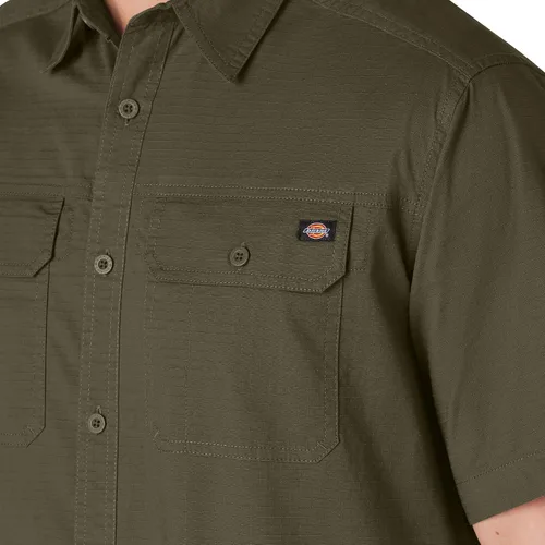 Vista 3 de Dickies Men's Short Sleeve Ripstop Work Shirt