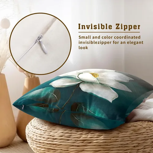 Vista 207 de Giwawa Juego de 2 fundas de almohada decorativas con diseño floral de girasol de 16 x 16 pulgadas, fundas de cojín decorativas para el hogar, sofá