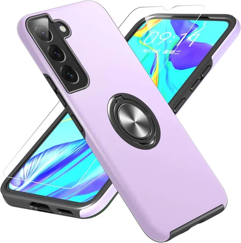 Vista 60 de Gritup Funda para Pixel 6A con protector de pantalla HD, soporte de anillo magnético 360 para Google Pixel 6A, color negro