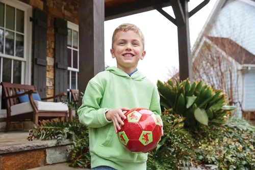 Vista 3 de Crocodile Creek Balón de fútbol – Pelota de goma inflable para niños a partir de 4 años – para deportes de interior y exterior – sin PVC