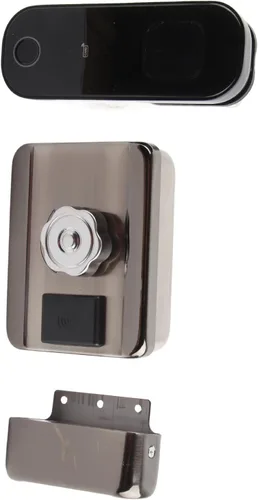 Vista 5 de Cerradura de puerta de entrada sin llave Cerradura de cerradura de huella digital Cerradura de bloqueo eléctrico de control remoto para uso doméstico