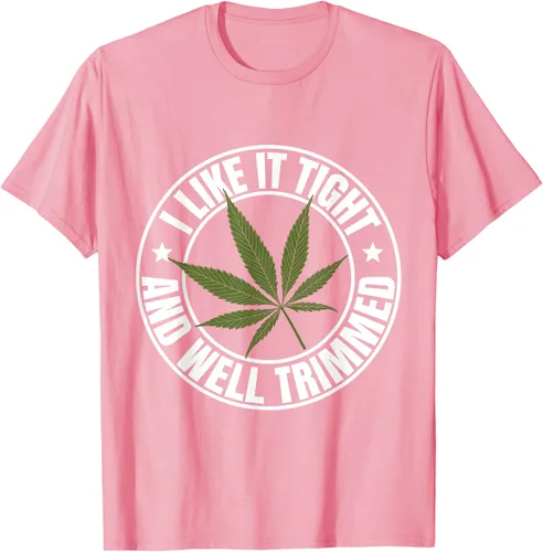 Vista 53 de Weed Cannabis Medical Marihuana I Like It Camiseta ajustada y recortada, Negro, S