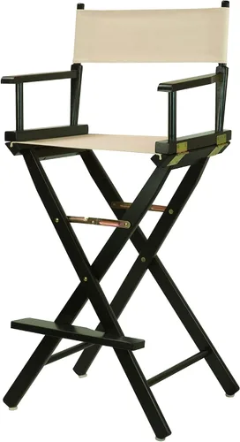 Vista 196 de Casual Home - Silla de director de 18 in, marco negro, lona negra, altura clásica Marco negro - Madera maciza