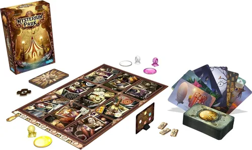 Vista 4 de Asmodee Juego de mesa Mysterium Park: descubre secretos oscuros en un encantador escenario de carnaval, misterio cooperativo para niños y adultos, a