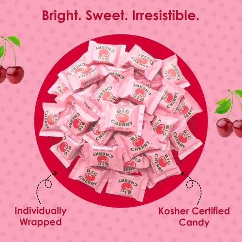 Vista 4 de Adams & Brooks, Inc. Big Cherry Bar - Cordiales de cereza, cordiales de cereza de chocolate, cerezas cubiertas de chocolate, barra de caramelo