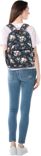 Vista 67 de Leaper Mochila para laptop para mujer: linda mochila floral para escuela, universidad, viajes, trabajo, mochila ligera para niños, Negro margarita