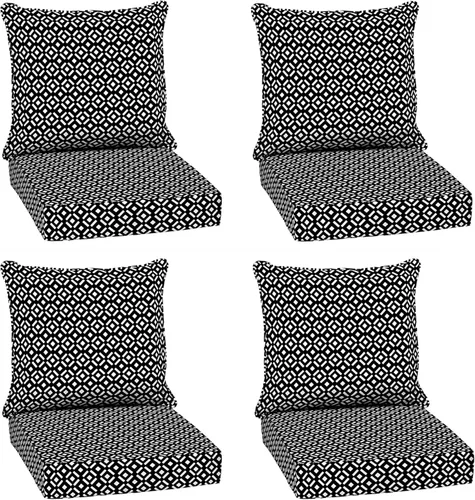 Vista 44 de Arden Selections Juego de asiento profundo para exteriores, 24 x 24, a prueba de lluvia, resistente a la decoloración, asiento profundo y cojín