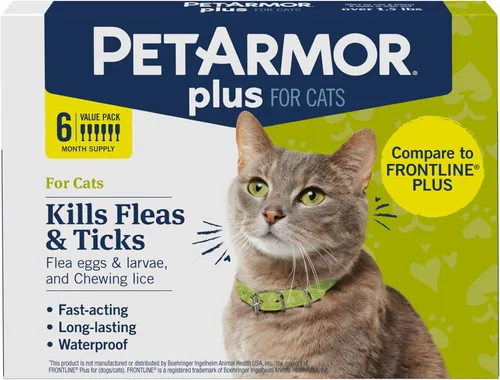 Vista 12 de petarmor Plus & de pulgas Tick Tratamiento para gatos, más de 1,5 kg, 3 ct
