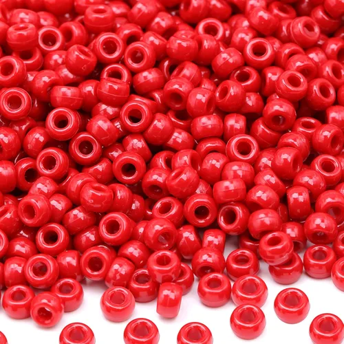Vista 9 de Cuentas de Pony de Plástico Coloridas para Pulsera para Hacer Joyas para Pulseras de Amistad 6x9mm Multicolor para Cuentas Trenzado de Cabello