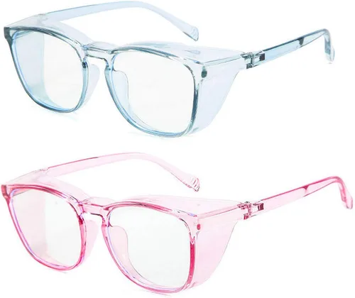 Vista 14 de Anteojos de seguridad que no se empañan, con protección UV400, lentes con bloqueo de luz azul para hombres y mujeres, anteojos transparentes