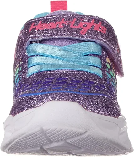 Vista 2 de Skechers Zapatos deportivos unisex con diseño de corazón para niños y niñas Arco iris