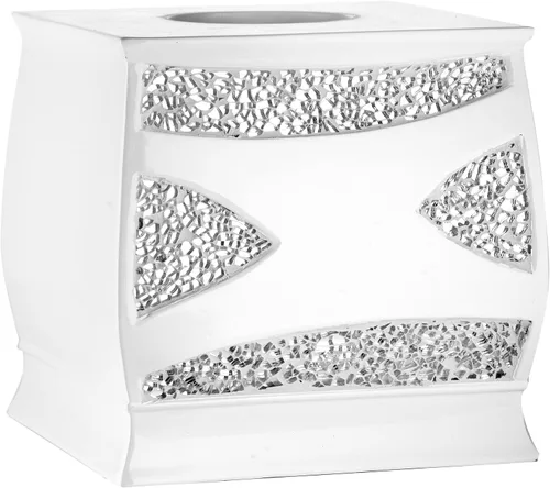 Vista 10 de Zahari Home Sinatra - Caja de pañuelos cuadrada para baño, dormitorio, sala de estar, champán