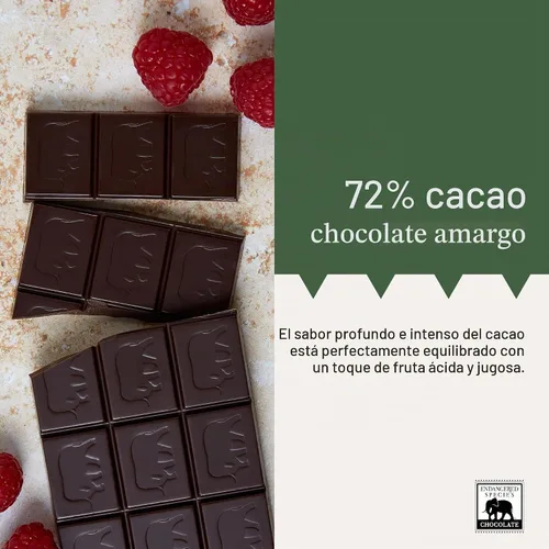 Vista 4 de Endangered Species Chocolate Bar Grizzly Frambuesa oscura, 3 oz