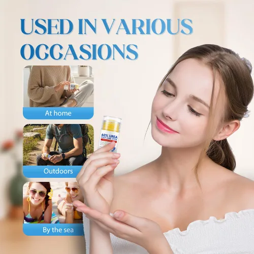 Vista 3 de Crema para pies 60% urea, hidratante profunda, antigrietas para pieles secas, duras y ásperas, fórmula mejorada repara, suaviza, suaviza, crema
