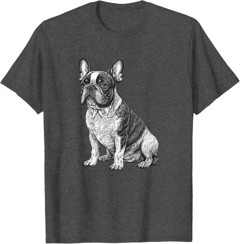 Vista 22 de Divertida camiseta francesa Bulldog francés en blanco y negro, Negro