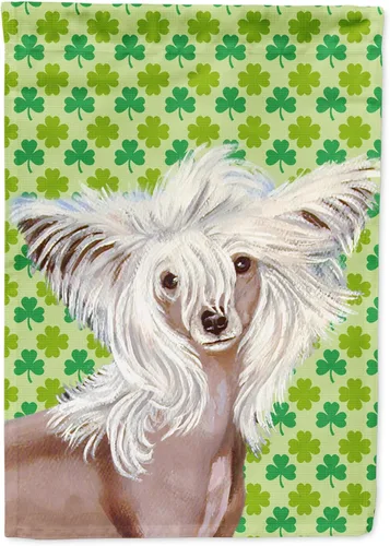 Vista 315 de Caroline's Treasures SS4442GF Affenpinscher Bandera de jardín con retrato de trébol del día de San Patricio para buzón, bandera decorativa
