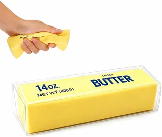 Giant Butter Squishy – Jumbo Squishy Butter Stick, grande y mini juguete de mantequilla exprimible, alivio del estrés de 14 onzas, diversión de