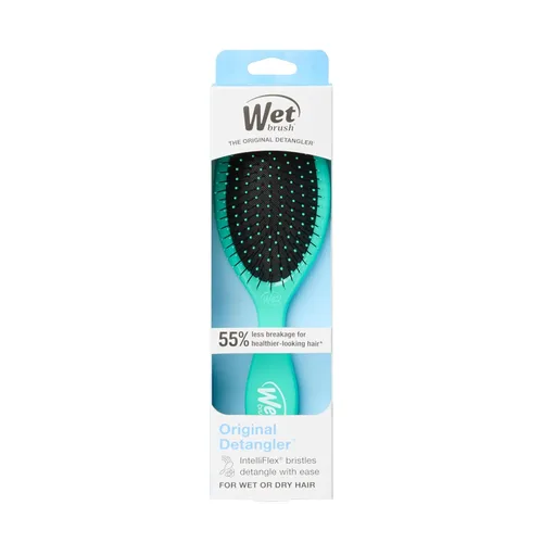 Vista 12 de Wet Brush Cepillo desenredante original, exclusivo de Amazon, color aguamarina, cerdas IntelliFlex ultrasuaves, cepillo desenredante que se desliza