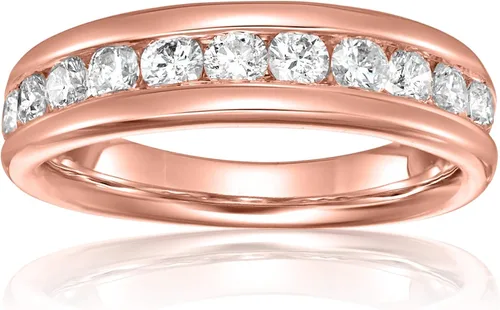 Vista 7 de Vir Jewels Anillo de compromiso con diamantes de 12 quilates (ctw) para mujer, anillo de compromiso de ajuste cómodo con diamantes redondos de media