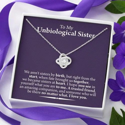 Vista 3 de Luminesco Necklace For My Sister - Regalo Para Mi Hermana, You're The Sister I Got To Choose Gifts, Being My Sister Is The Only Gift You Need
