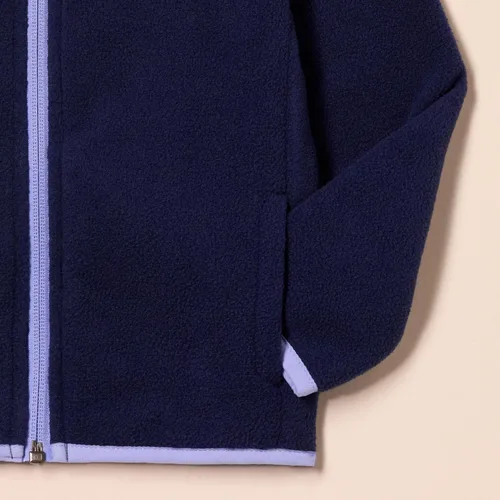 Vista 5 de Amazon Essentials Chaqueta ligera con capucha y forro polar para niñas y niños pequeños, con cremallera completa Azul Marino