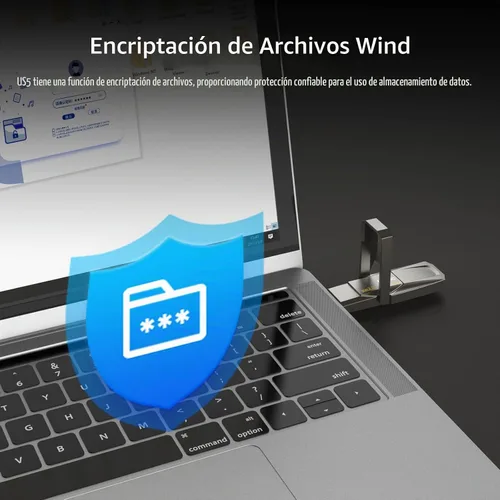 Vista 4 de Netac Unidad de estado sólido USB externa portátil de 128 GB tipo c y USB 3.2 interfaz dual, protección de seguridad de hasta 400 MB/s