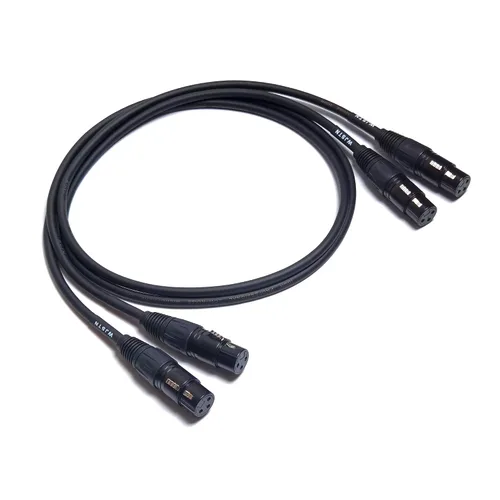 Vista 7 de WJSTN Suanqi - Cable XLR para micrófono, cable de micrófono equilibrado de 3 pines, XLR hembra a hembra, cables de conexión DMX con 2