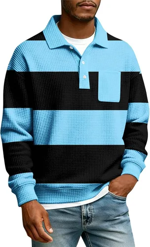 Vista 14 de Camisas de manga larga con botones a cuadros para hombre, con cuello de manga larga, estilo casual, elegante, a cuadros