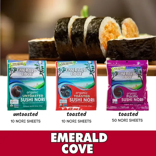 Vista 6 de Emerald Cove Hojas orgánicas de Nori, 0.9 oz