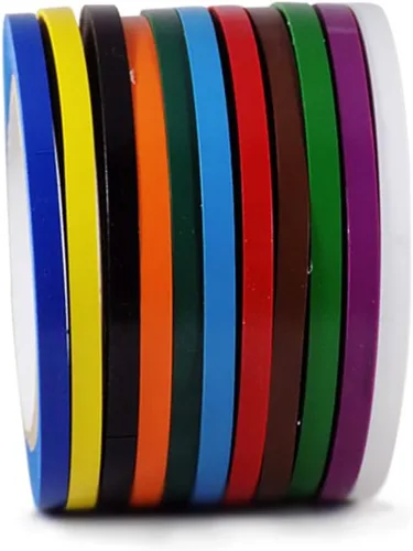 Vista 60 de T.R.U. - Cinta de vinilo de color para hacer líneas finas en la pista de baile. 36 yardas. CVT-536. 13 colores disponibles, negro