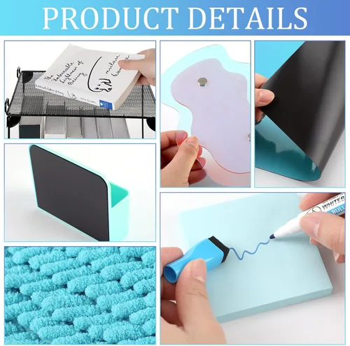 Vista 4 de Colarr Organizador de casillero y kit de decoración de 17 piezas de artículos esenciales para el regreso a clases, incluye papel tapiz magnético