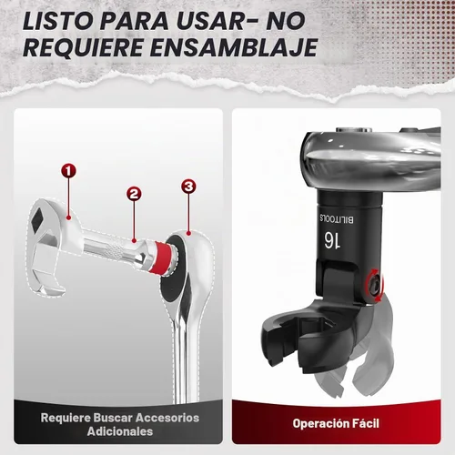 Vista 6 de BILITOOLS Juego de llaves de cabeza flexible de 6 piezas con forma de pata de cuervo, juego de llaves de tuercas de 3/8" y 1/2" para líneas