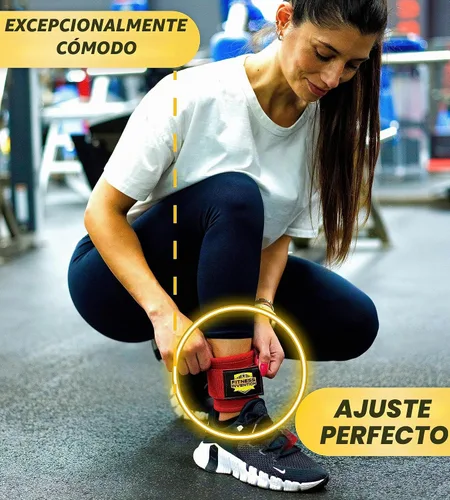 Vista 3 de Correas de tobillo para máquinas de cable, correas de tobillo ergonómicas para entrenar - Correa de tobillo con respaldo de glúteos, puños