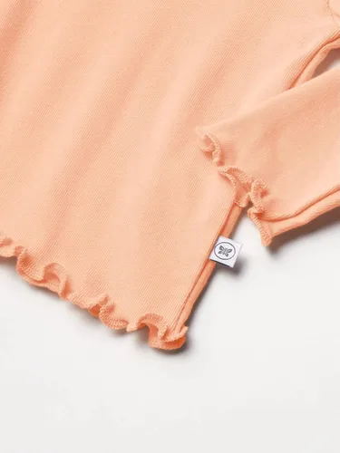 Vista 2 de HonestBaby Camiseta de manga larga con volantes de algodón orgánico para bebé