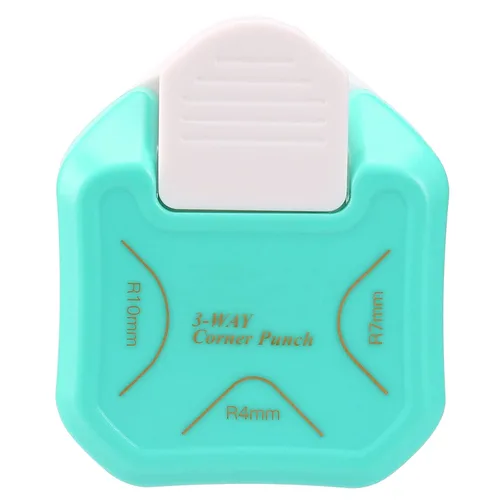 Vista 10 de Perforadora de esquinas redondeadas de 3 vías, 4 mm, 7 mm, 10 mm, 3 en 1, cortador de esquinas para manualidades de papel, laminador, cartulina