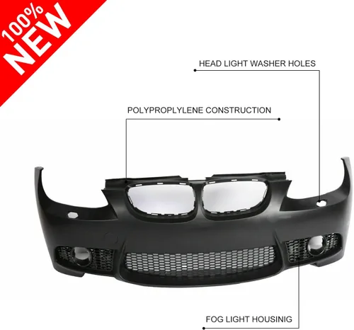 Vista 4 de PENSUN Estilo M3 Cobertura de Parachoques Delantero Compatible con BMW E92 E93 328i 335i Coupé Convertible 2007-2010