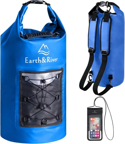 Vista 16 de EARTH&RIVER Mochila seca impermeable de alta calidad, extra gruesa, protección para todas las actividades acuáticas y campamentos, bolsa seca ligera