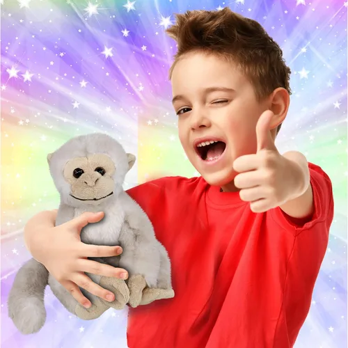 Vista 2 de DolliBu - Mono ardilla, juguete de peluche súper suave, 12 pulgadas