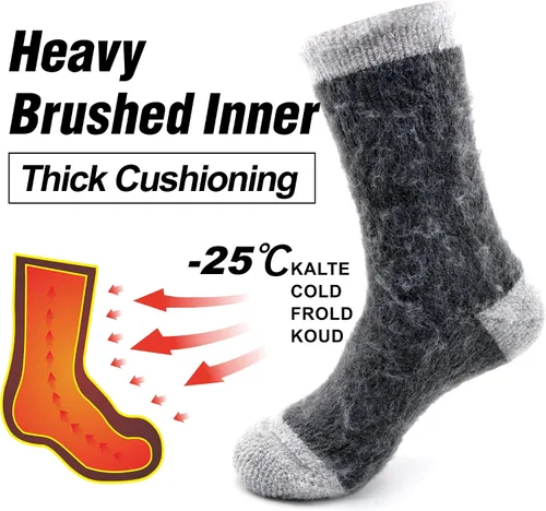 Vista 4 de Busy Socks Winter Warm Thermal Socks for Men Women Extra Thick Insulated Heated Crew Boot Socks for Extreme Cold Weather