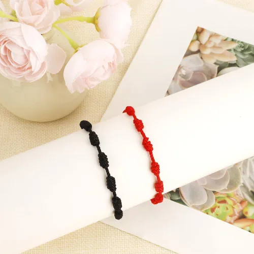 Vista 16 de Pulsera de protección con 7 nudos de protección, pulseras ajustables para mujer