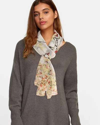 Vista 4 de GERINLY - Bufanda ligera rectangular con estampado de pájaros de primavera