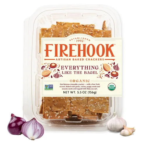 Vista 16 de Firehook Galletas de aceite de aguacate, sal marina y cebollino – horneadas artesanalmente, únicamente crujientes, hechas con ingredientes orgánicos