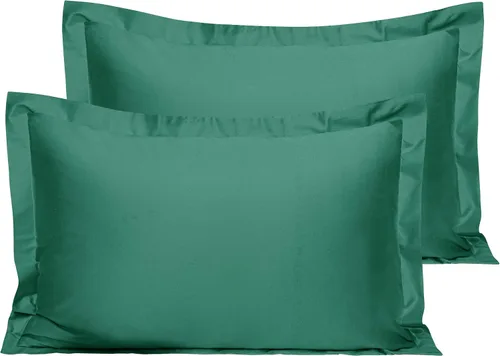 Vista 31 de NTBAY Fundas de almohada estándar de algodón – Fundas de almohada de algodón egipcio de 500 hilos, paquete de 2 fundas de almohada Oxford súper