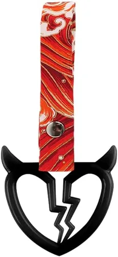 Vista 12 de Q1-TECH, JDM Tsurikawa Anillo japonés de metro, tren, autobús, mango de coche, cuerno de diablo, mango de corazón roto, correa de mano, parachoques