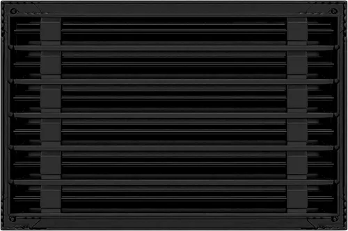 Vista 2 de BUILDMART - Cubierta de ventilación de CA moderna de 18x12 - Ventilación decorativa de aluminio negro - Difusor de ranura lineal estándar - Rejilla
