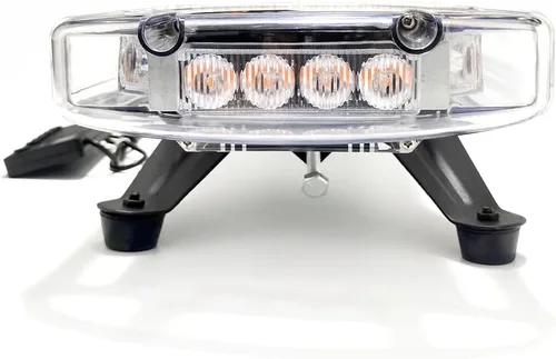 Vista 5 de CFLMYYXGS 12V-24V 44" 88 LED ámbar/luz blanca en la azotea barra de luz de advertencia de emergencia 26 patrones estroboscópicos vehículos ley